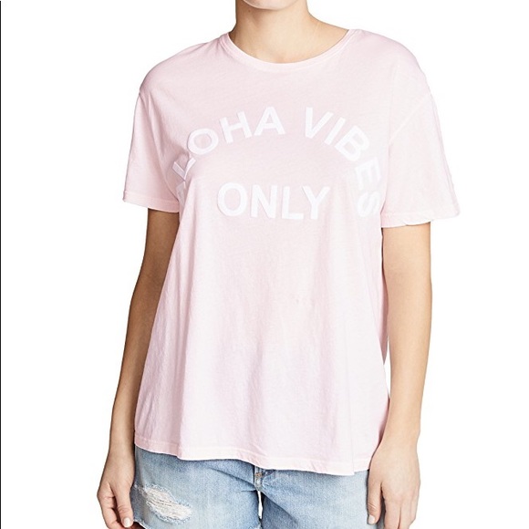 MIKOH / ALOHA VIBES ONLY TEE / CLOUD PINK / SIZE 0 - Picture 1 of 1